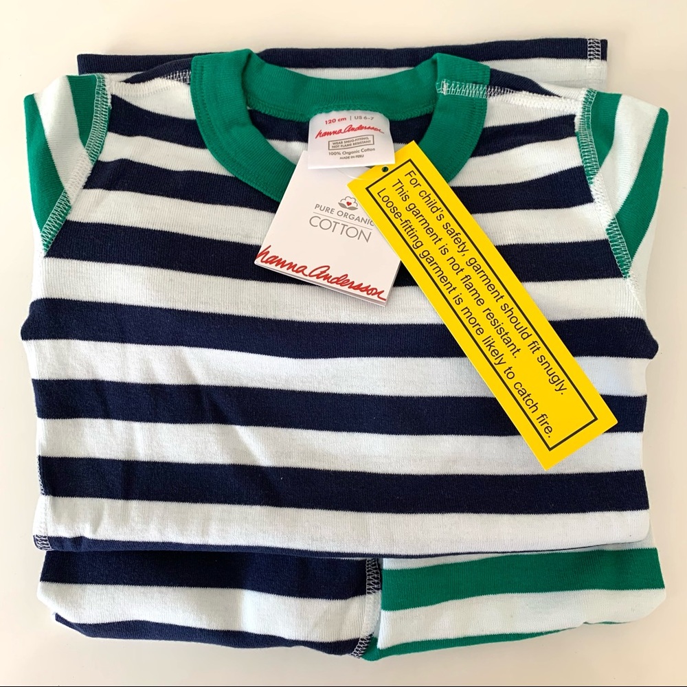 Hanna andersson pajamas set 6-7 stripes